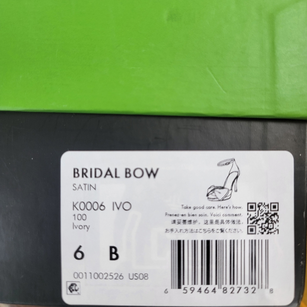 New In Box Kate Spade New York Bridal Bow Pump Sandal Heels Ivory Size 6! - Picture 8 of 9